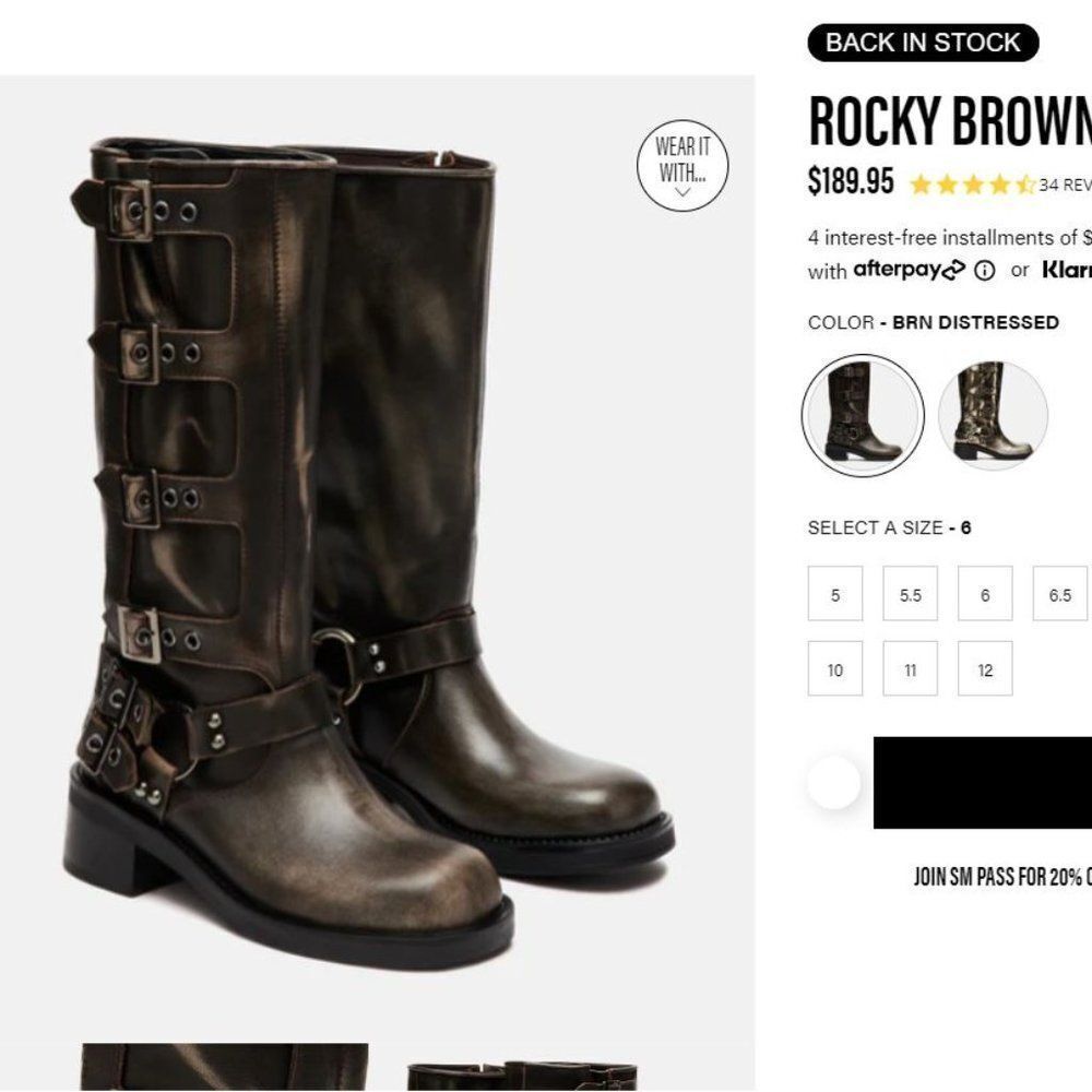 CREAM WHITE MOTO COMBAT BIKER BUCKLE BOOTIES - Picture 5 of 6